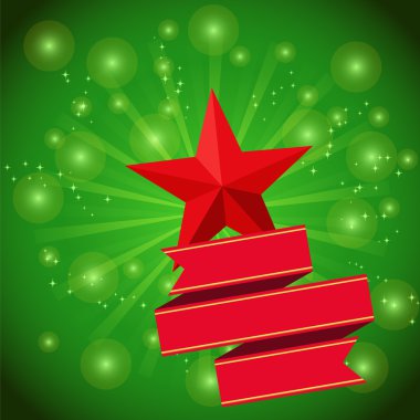 bir teyp yıldız ve payetler kartpostal