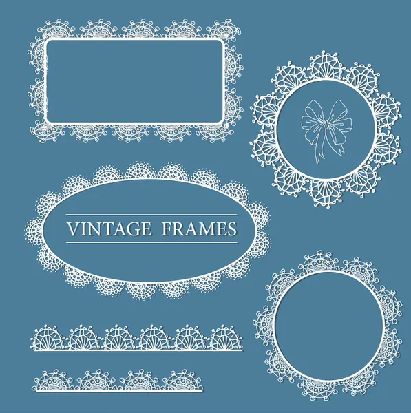 Lace vector label — Stock Vector