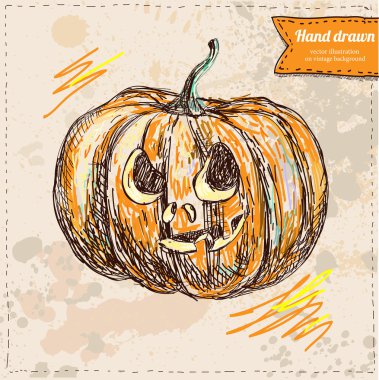 Cadılar Bayramı balkabağının vektör çizimi