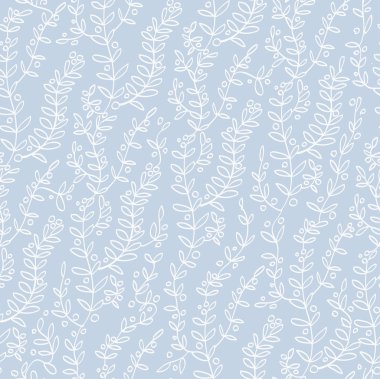 Mavi çiçekli seamless modeli