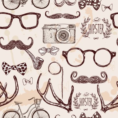 vektör hipster seamless modeli