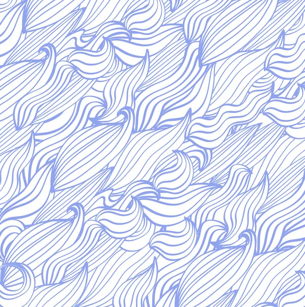 波とカール、ベクトル落書きグラフィック抽象的な背景 — ストックベクタ