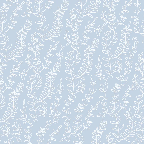 Motif floral sans couture en bleu — Image vectorielle