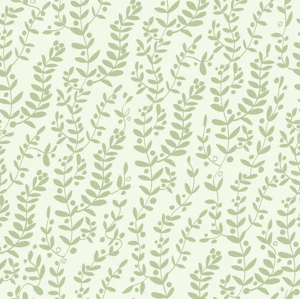 Olive seamless pattern in green — Stock Vector