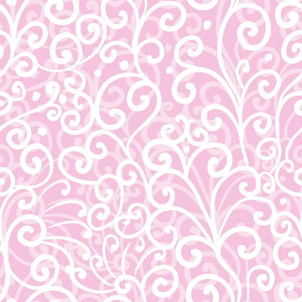 Abstracto remolino patrón sin costura, ornamento rosa — Vector de stock