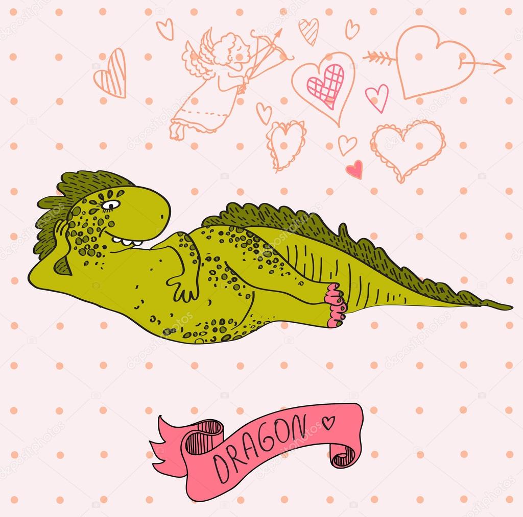 漫画ドラゴンのベクトルイラスト ストックベクター C Iriskana