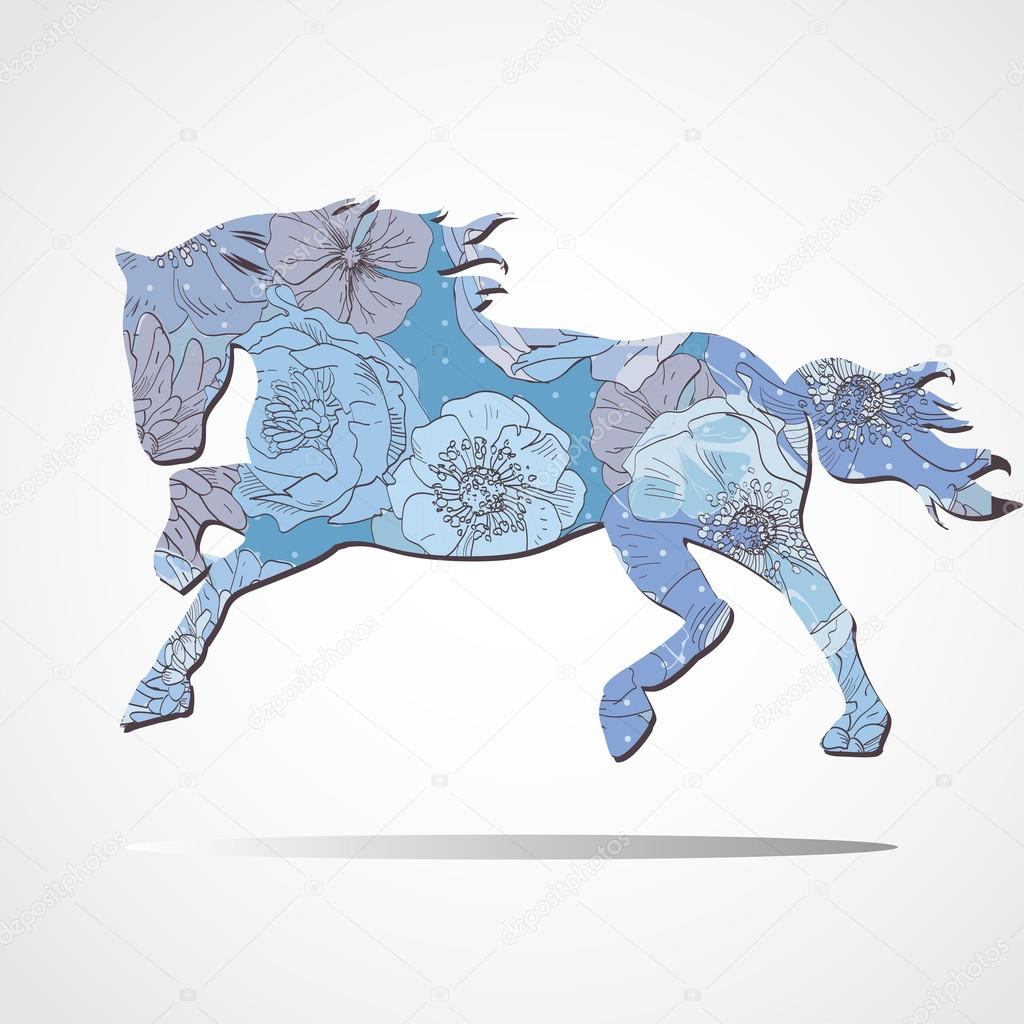 Horse hand drawn vector illustration