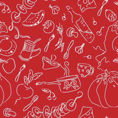 yemekleri, aşçılık - Dikişsiz desen