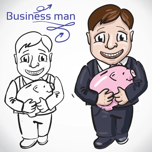 Бизнесмен с деньгами — стоковый вектор