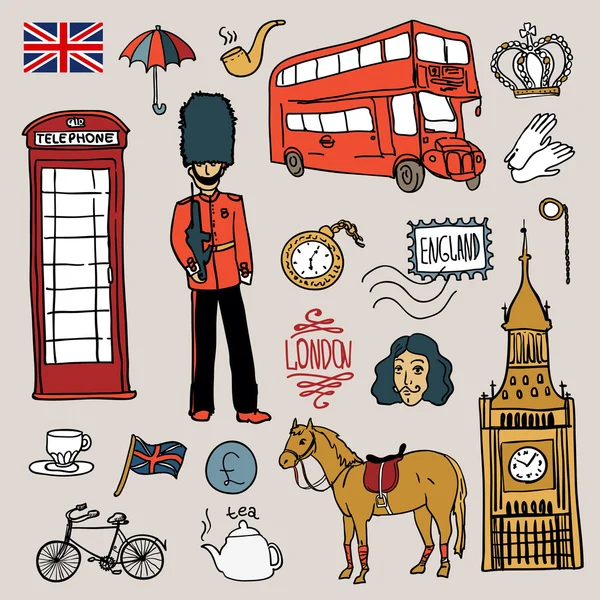 Inglaterra set — Vector de stock