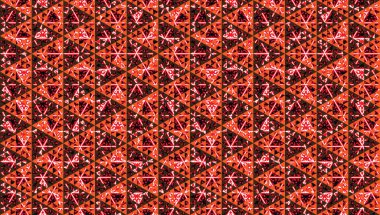 Soyut Retro Üçgenler Süslemesi. Geometrik Kusursuz Desen Şablonu. Üçgen şekiller. Kırmızı Turuncu Kahverengi TemasıName.