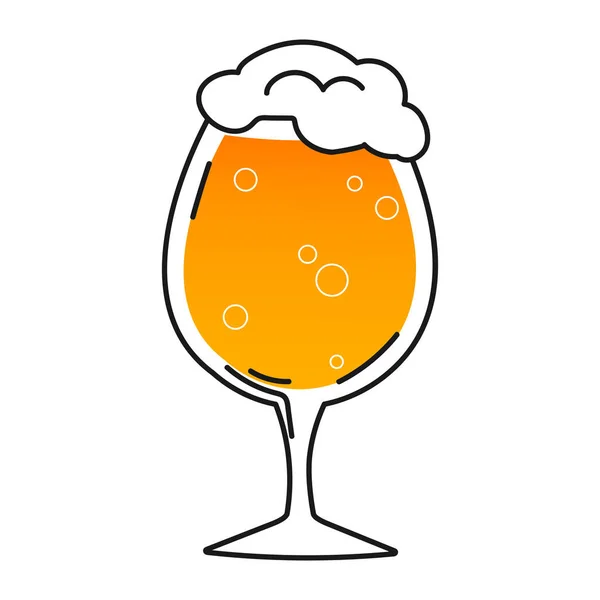 Bira Köpüklü Bira Köpüklü Bira Bardağı Menü Tasarımı Bira Fabrikası — Stok Vektör