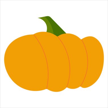 Beyaz arka planda izole edilmiş şirin balkabağı, çiftlik hayvanı, çocuk kitapları veya posterleri için kırsal yaşam konsepti