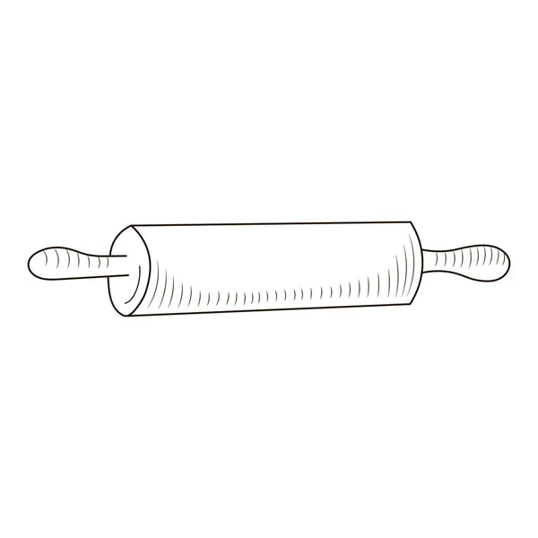 Τροχαίο Pin Στο Χέρι Σχέδιο Στυλ Που Απομονώνονται Λευκό Φόντο — Διανυσματικό Αρχείο