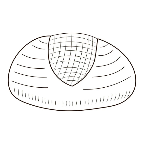 ขนมป งขนมป งกลมในสไตล วาดด วยม อแยกจากพ นหล ขาวส าหร บโปสเตอร — ภาพเวกเตอร์สต็อก