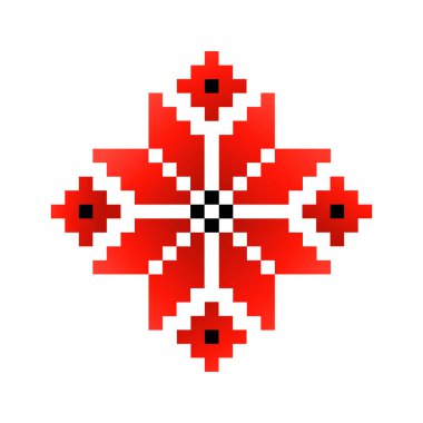 Ambalaj tasarımı, klasik çiçek süsleme motifi için geleneksel Ukrayna çapraz dikişli nakış ögesi