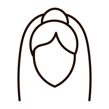 Gelinin düğün günü siyah-beyaz evlilik ikonu davetiye ya da bilgi tasarımı için, düğün partisi hazırlığının ana simgesi