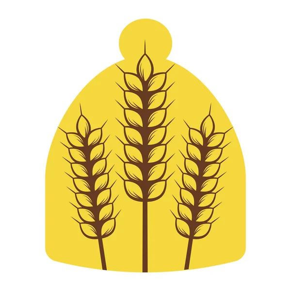 Иконка Стека Сена Колосьев Пшеницы Изолирована Белом Фоне Логотип Сельскохозяйственной — стоковый вектор