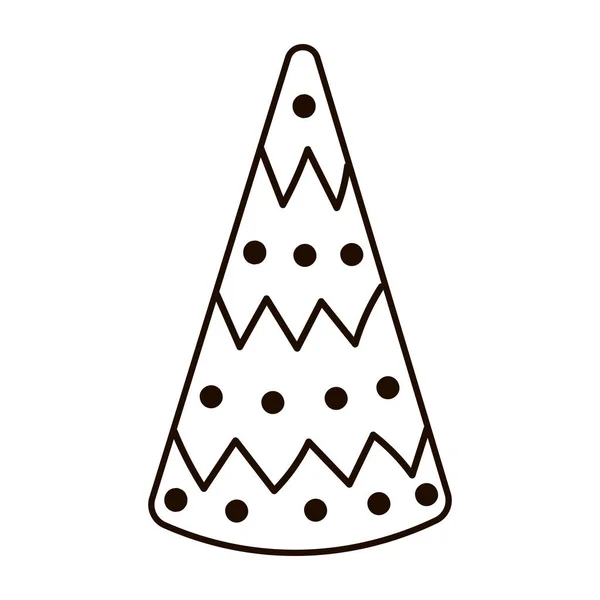 Ručně Kreslený Vánoční Stromeček Izolovaný Bílém Pozadí Designový Prvek Pro — Stockový vektor