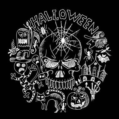 Mutlu Cadılar Bayramı, karalama ve çizimler