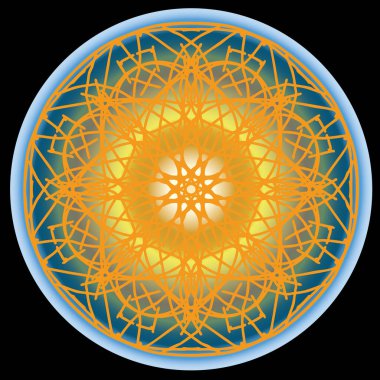 Siyah ve altın rengi mandala arkaplanı