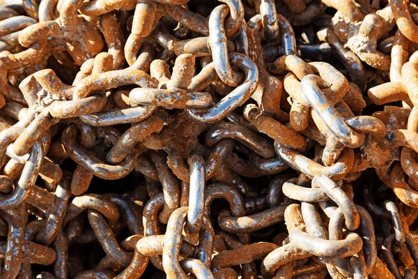 Lots Rusty Chains Tangled — Photo