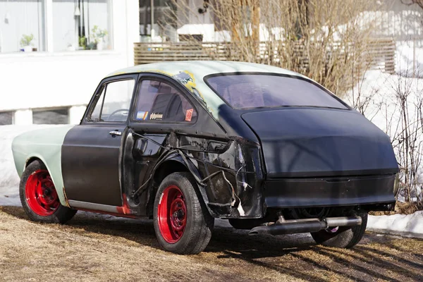 Umea Norrland Sweden April 2021 Derby Race Car Waiting Repair — 스톡 사진