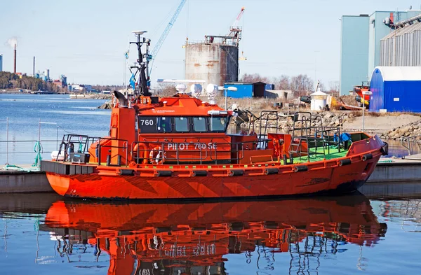 Holmsund Suecia Abril 2022 Barco Piloto Amarrado Puerto — Foto de Stock