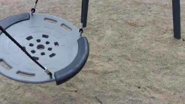 Large Swing Several Children Can Sit — Stockvideo