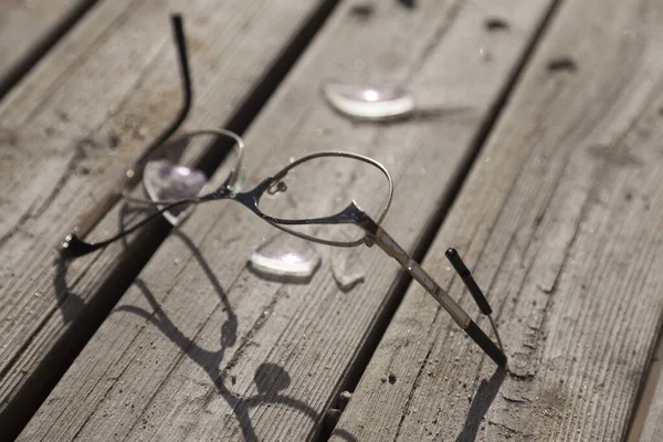 Broken Glasses Smashed Ground — Stock Photo, Image