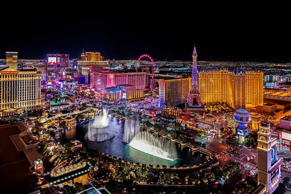 Las Vegas Nevada 2021 Panoramic View Las Vegas Strip — Stock Photo, Image