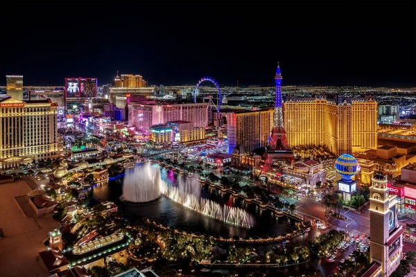 Las Vegas Nevada 2021 Las Vegas Şeridi Nin Panoramik Manzarası — Stok fotoğraf