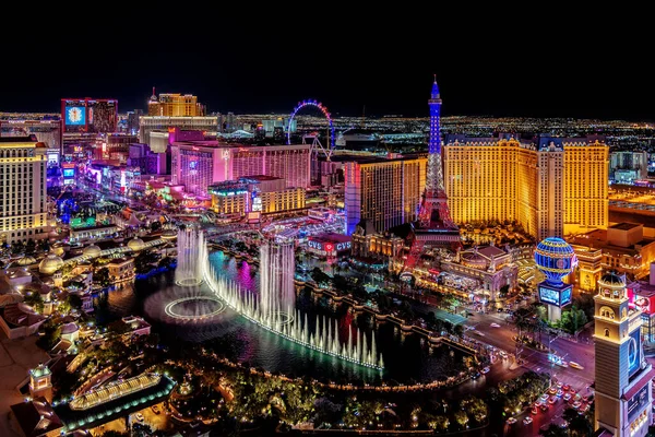 Las Vegas Nevada 2021 Panoramautsikt Över Las Vegas Strip — Stockfoto