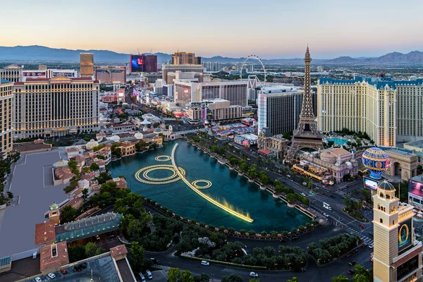 Las Vegas Nevada 2020 Panoramisch Uitzicht Las Vegas Strip — Stockfoto