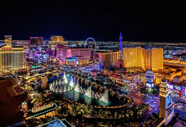Las Vegas Nevada 2021 Panoramautsikt Över Las Vegas Strip Stockbild