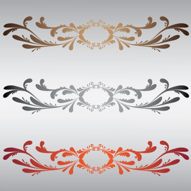 Vintage çiçek tasarım öğeleri