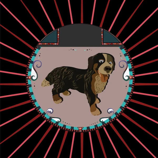 Retrato de perro — Vector de stock