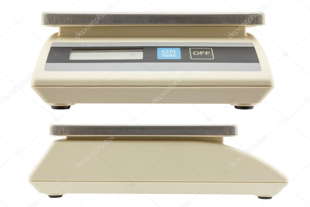 digital weights scales,electronic scales isolated on white backg