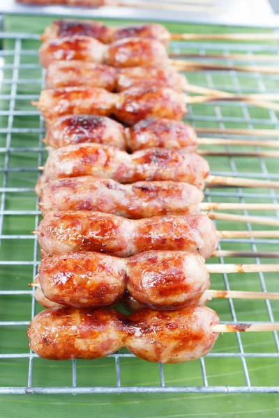 Gegrillte thailändische Wurst — Stockfoto