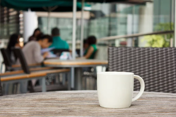 Cup of coffee at cafe — Stock Photo, Image