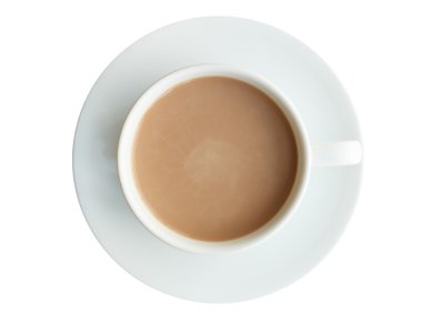 Beyaz arka plan üzerinde izole sıcak çikolata