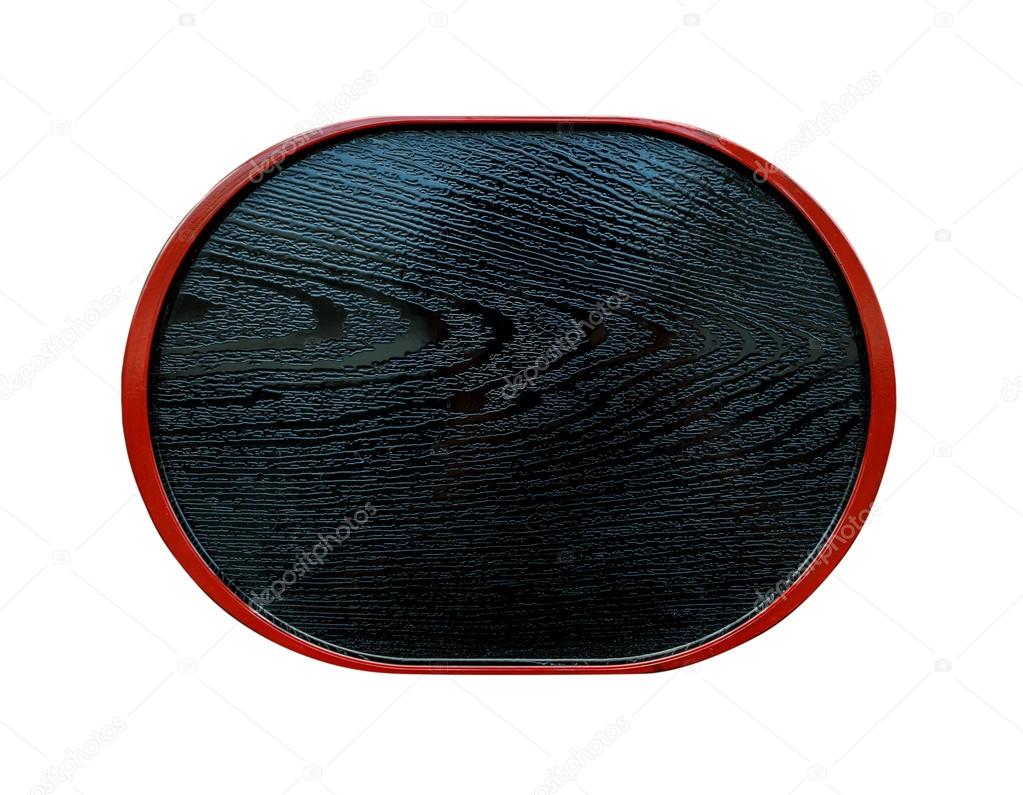 Top view black wood tray (japan style)