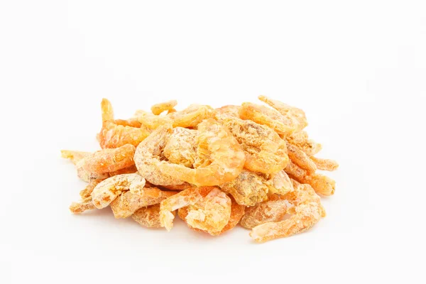 Dried shrimp on white background — Stock Photo, Image