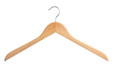 whitedbackground tarihinde ahşap elbise askısı