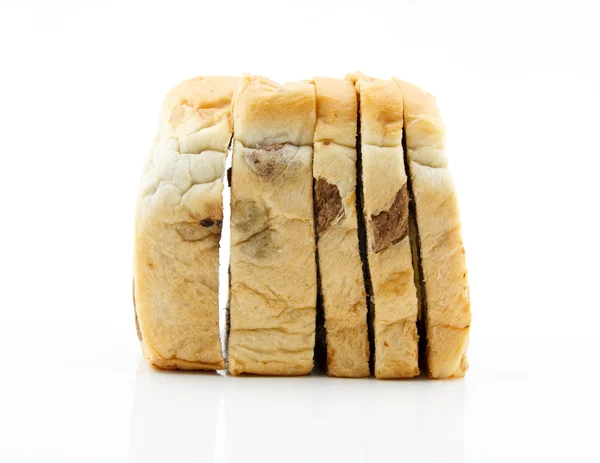 Sliced raisin bread on white background — Stock Photo, Image