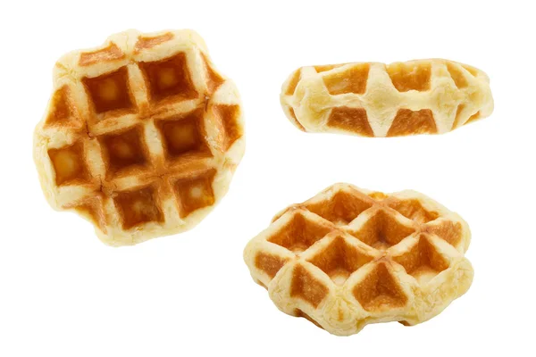 Set of waffles isolated on white background — Stock Photo, Image