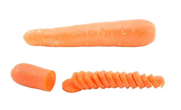 Set zanahoria aislada sobre fondo blanco — Foto de Stock