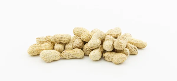Dried peanuts on white background — Stock Photo, Image