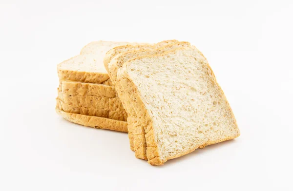 Whole wheat bread isolated on white background — Stock Photo, Image