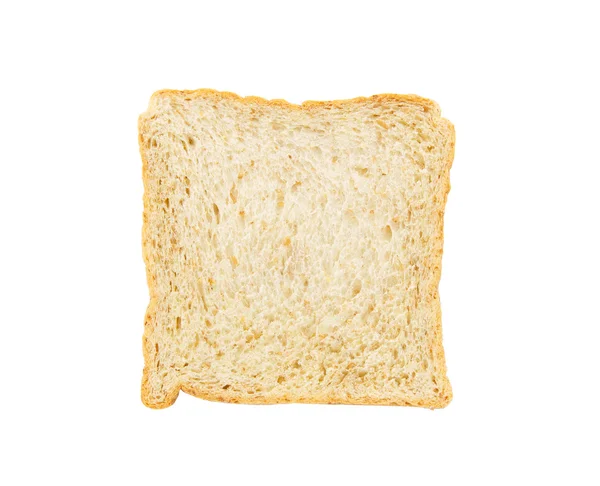 Slice of whole wheat bread isolated on a  white background — Stock Photo, Image